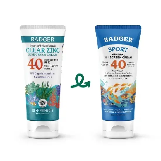 Badger Sport Mineral Sunscreen Cream - SPF 40 - 2.9 fl oz image {2}