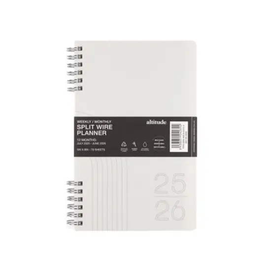 Altitude Supplies 5"x8" Weekly and Monthly Planner, July 2025 to June 2026, Cream Arch image {11}
