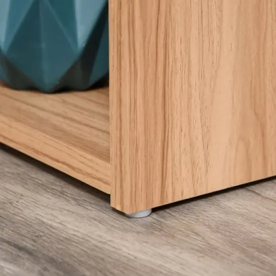 HOMCOM 360&deg; Rotating Home Office Desk L Shaped Corner Computer Desk with Storage Shelves, Writing Table Workstation image {5}