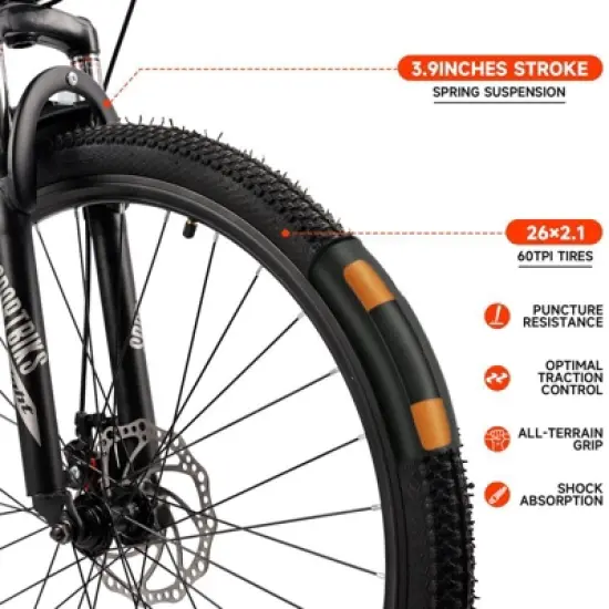 Topteng 27 Speed 26 inches Folding Bike Mountain Bicycle - Gray image {4}