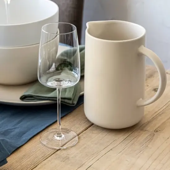 over&back Set of 4 12oz Modern Contemporary Stem Mouth-Blown Glasses Clear image {7}