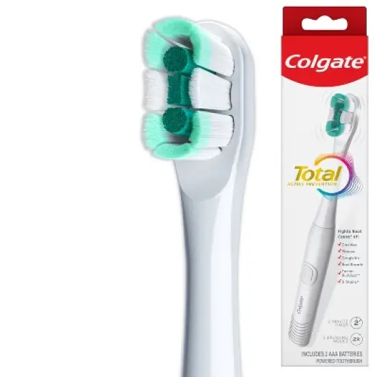 Colgate Total Active Prevention Battery Powered Toothbrush - White image {11}
