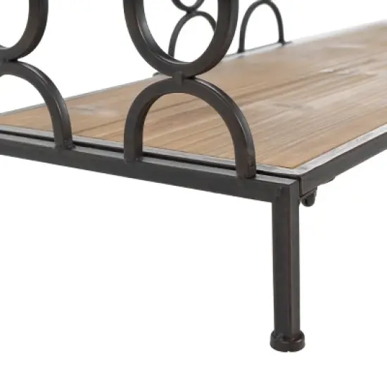 Marseille 34" 3-Shelf Rustic Bookcase - Natural - Christopher Knight Home image {2}