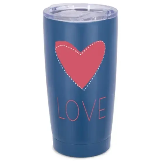 Elanze Designs Love Stitched Up Heart Wrap-Around Design 20 Ounce Stainless Steel On-The-Go Coffee Mug, Thermal Travel Tumbler with Leak Resistant image {5}