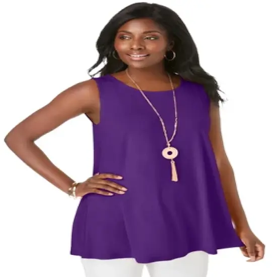 Jessica London Women&rsquo;s Plus Size Sleeveless Swing Tunic image {7}