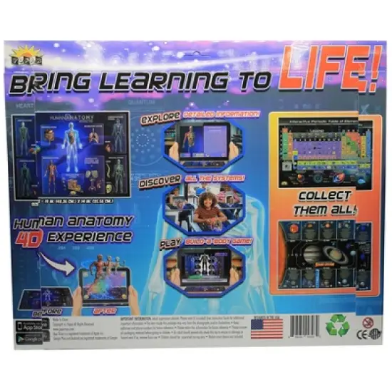 POPAR Human Anatomy Smart Mats, Set of 4 image {1}