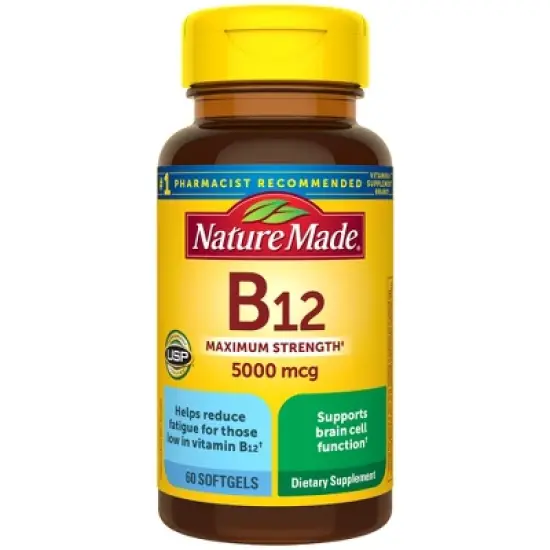 Nature Made Maximum Strength Vitamin B12 5000 mcg Softgels - 60ct image {9}