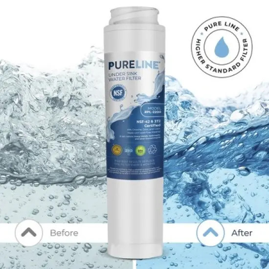 PURELINE GE FQROPF and FQSLF Under Sink Water Filter Replacement. Compatible with PXRQ15RBL, PXRQ15F, PNRQ15F, PNRQ20F, PNRQ20R and PNRQ21R (3 Pack) image {2}