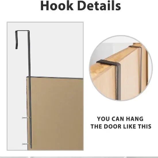 Earby Full Length Mirror Hanging Over the Door or Leaning Against Wall or Mounted On Wall,No Stand-The Pop Home image {4}