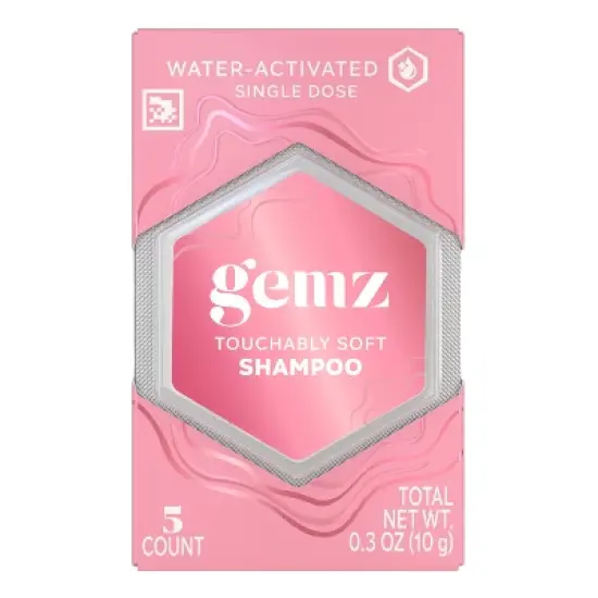 gemz Smoothing Shampoo, Touchably Soft, Color Safe - 5ct/0.3oz image {9}