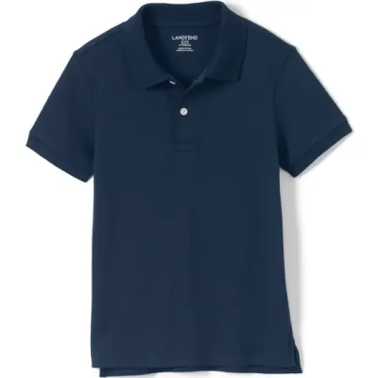 Lands' End School Uniform Kids Short Sleeve Tailored Fit Interlock Polo Shirt image {3}