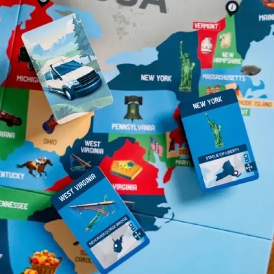 The Op Games 10 Days in the USA Board Game: Educational Focus on Geography & Travel, 2-4 Players, 30 Min Play image {6}