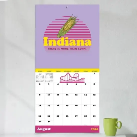 TF Publishing 13.5"x14.5" 2026 Home Indiana Wall Calendar image {2}