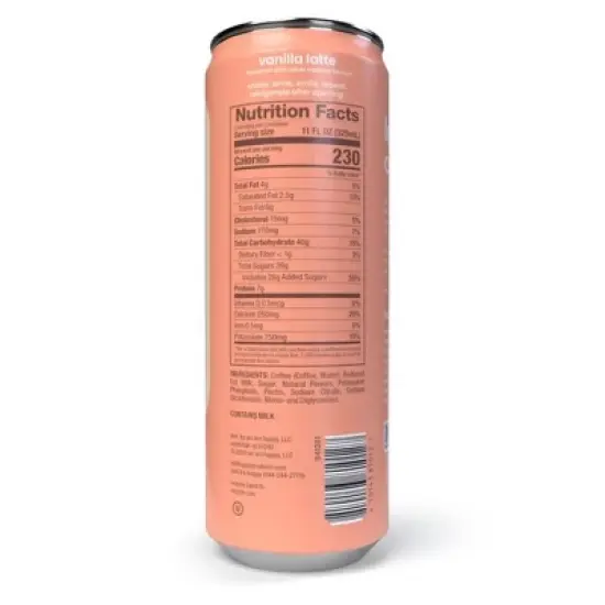 Happy Vanilla Latte - 11 fl oz Can image {1}