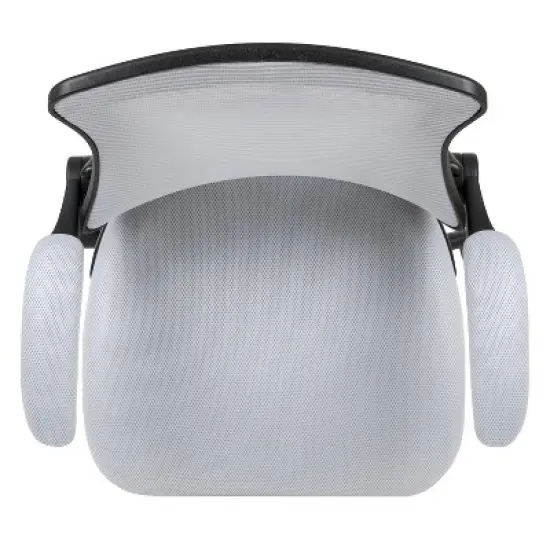 Emma and Oliver Mid-Back Mesh Ergonomic Drafting Chair with Foot Ring and Flip-Up Arms image {8}