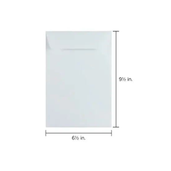 JAM Paper 6.5 x 9.5 Open End Catalog Envelopes White 1623193I image {4}