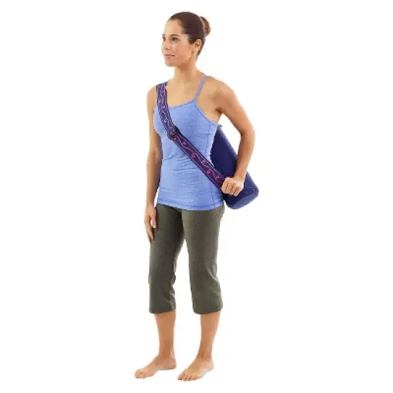Pilates & Yoga Canvas Mat Bag - Purple image {1}