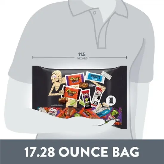 HERSHEY'S Kit Kat Assorted Chocolate Halloween Candy Shapes - 17.28oz/30pc image {6}