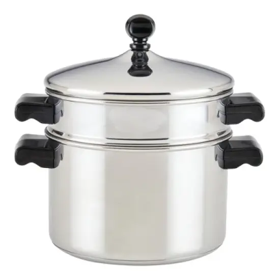 Farberware Classic Series 3qt Stainless Steel Stack 'n' Steam Sauce Pot with Steamer Set Silver image {9}