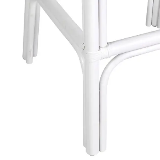 Stacie Rattan Barstool White - East At Main image {5}