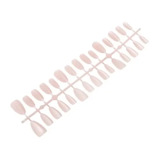 Unique Bargains Women's Short Almond Nails Tips XS Pink 1 Pc image {5}