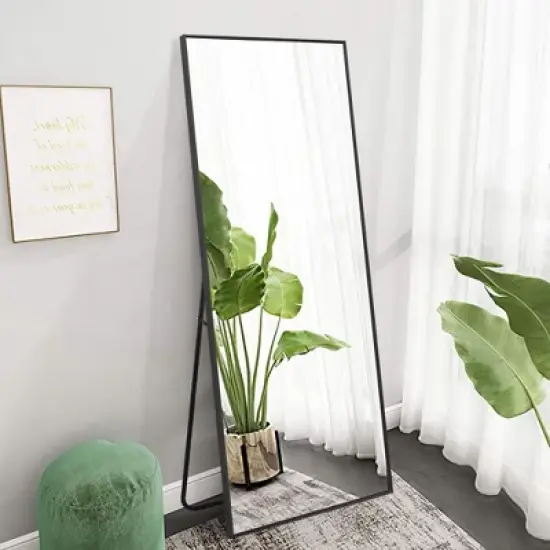 Kohana 64" x 21" Aluminum Alloy Framed Full Length Mirror Wall Mounted Leaning against the Wall for Bedroom - The Pop Home image {11}