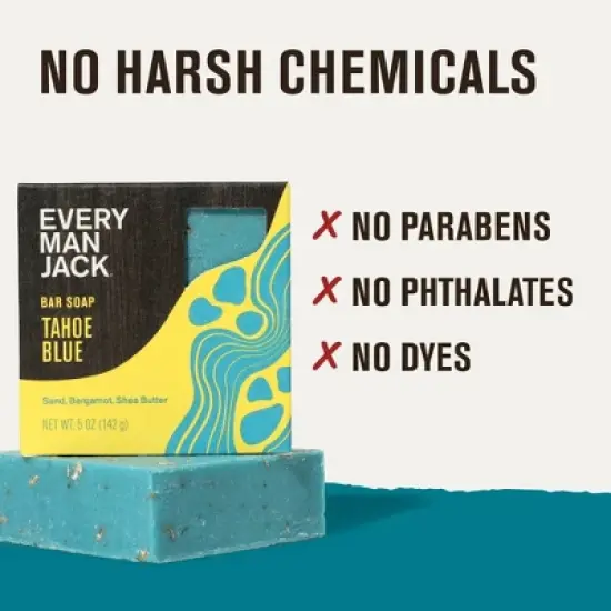 Every Man Jack Tahoe Blue Body Bar Soap - 5oz image {7}