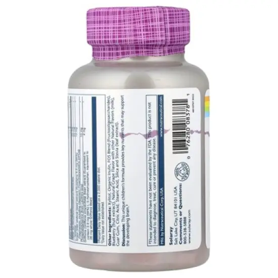 Solaray Kids Focus Chewables, Natural Grape, 60 Chewables image {2}