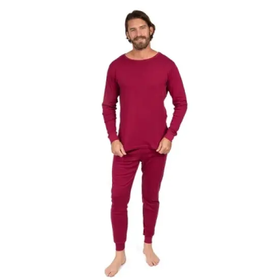 Leveret Mens Two Piece Cotton Solid Neutral Color Pajamas image {3}