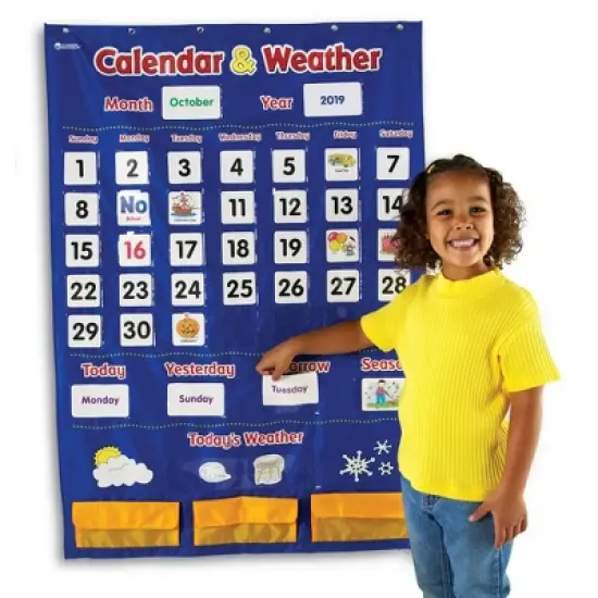 Learning Resources Calendar & Weather Pocket Chart image {4}