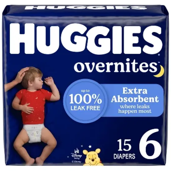 Huggies Overnites Diapers Jumbo Pack - Size 6 - 15ct image {12}