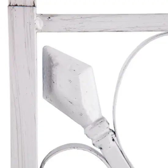 Entryway Hall Tree Bench with Storage Distressed White - Aiden Lane image {10}