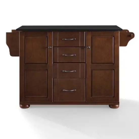Eleanor Granite Top Kitchen Island Mahogany/Black - Crosley image {8}