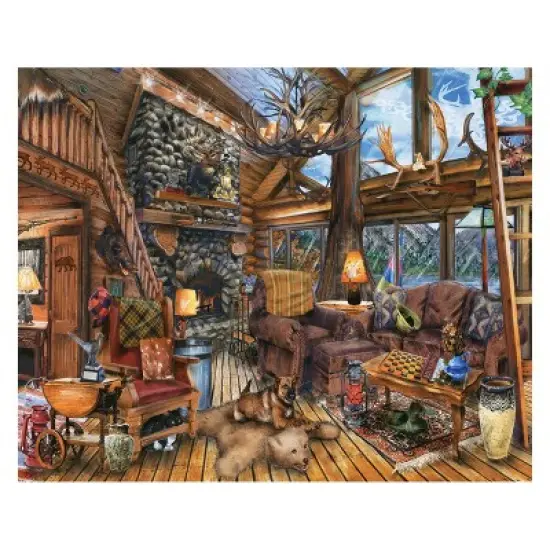 Springbok The Hunting Lodge Puzzle 1000pc: Nature Themed Jigsaw for Memory & Problem Solving Skills image {3}