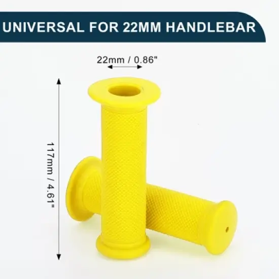Unique Bargains Bike Handlebar Grips Covers 4.61" Yellow 1 Pair image {4}