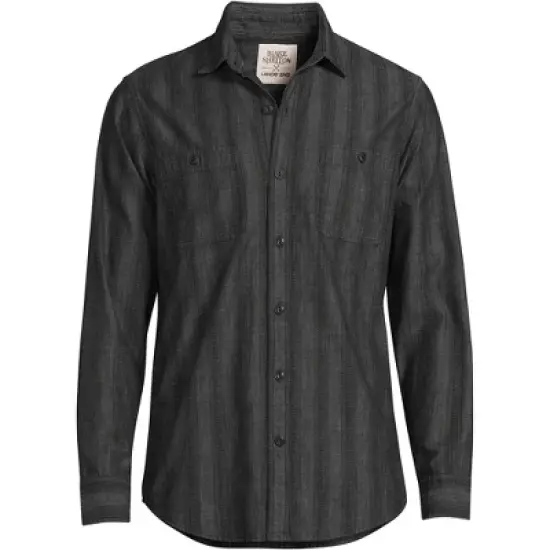 Lands' End Blake Shelton x Lands' End Men's Traditional Fit Chambray Work Shirt image {6}