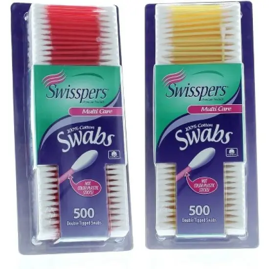 Swisspers Double Tipped Cotton Swabs 500ct image {2}