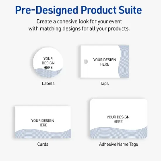 Avery Square Business Cards, Colorful Design, 2.5" x 2.5", 90 Total image {6}