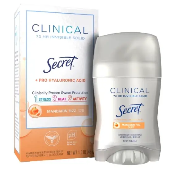 Secret Clinical Strength Invisible Solid Antiperspirant & Deodorant - Mandarin Fizz - 1.6oz image {13}