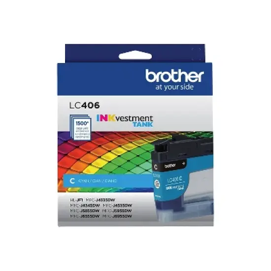Brother INKvestment Tank LC406 Cyan Standard Yield Ink Cartridge Prints Up to 1 500 Pages (LC406CS) image {7}