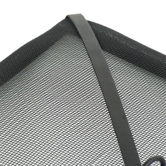 Sunnydaze Outdoor Heavy-Duty Steel Mesh Square Easy-Opening Camp Fire Pit Spark Screen Lid - Black image {2}