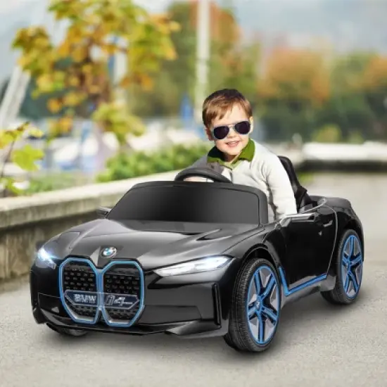 Aosom Electric Car for Kids, 12V Licensed BMW Ride-on Car with 2.4G Remote Control, Suspension System, Horn Honking, Music, Lights image {1}