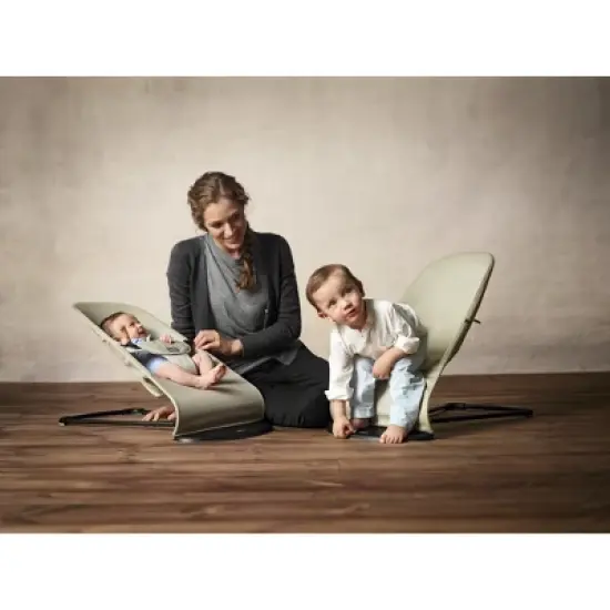 BABYBJ&Ouml;RN Bouncer Balance Soft-001 Cotton - Black/Dark Gray image {1}