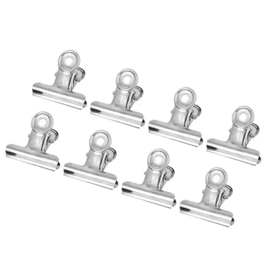 Unique Bargains Office Document Paper File Bills Binder Clips Clamp 50 Pcs 1.6" Width image {3}