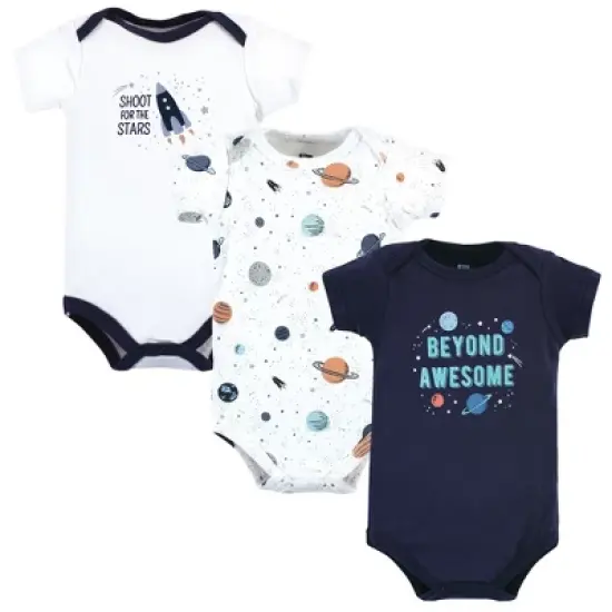 Hudson Baby Infant Boy Cotton Bodysuits, Space image {8}