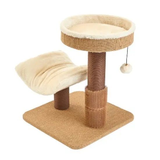 Two by Two Marquette - Beige Scratching Post Cat Furniture - 21.9 in. Tall image {6}
