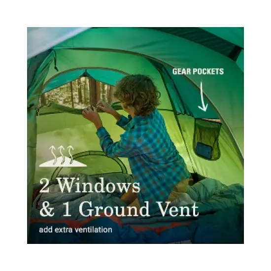Coleman Sundome 2-Person Camping Family Tent - Green image {3}
