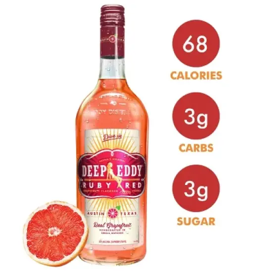 Deep Eddy Ruby Red Grapefruit Vodka - 750ml Bottle image {5}