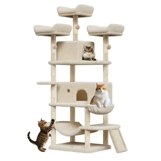 Large Multi-Level Cat Tree 68.5 Inches Heavy Duty Cat Tower for Indoor Large Cats 20 lbs+ image {8}