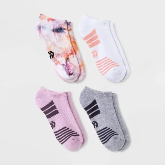 Women's Cushioned Tie-Dye 4pk No Show Athletic Socks - All in Motion&trade; 4-10 image {4}